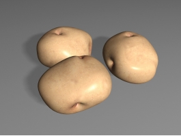 Russet Potatoes 3d model preview