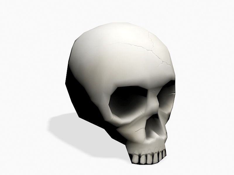 Cartoon Skull Low Poly 3d model - CadNav