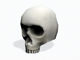 Cartoon Skull Low Poly 3d model preview