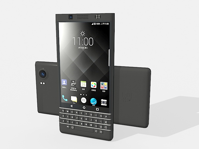Black Smartphone 3d rendering