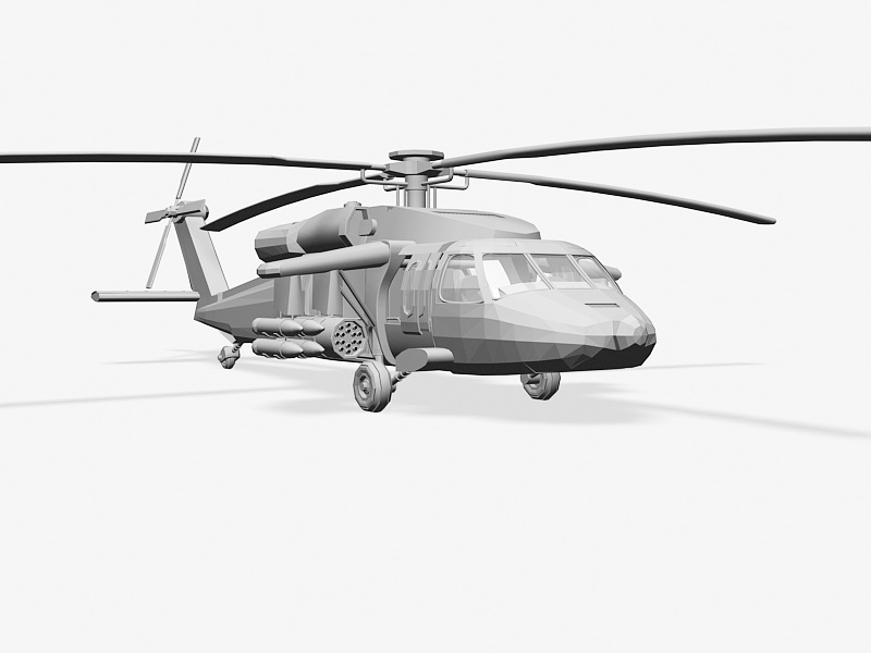 Military Army Helicopter 3d rendering