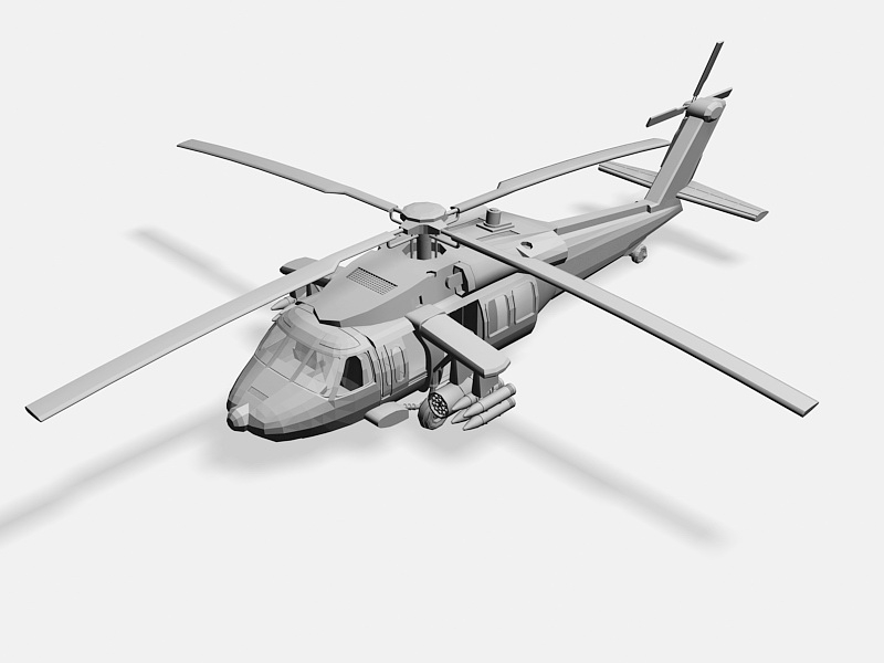 Military Army Helicopter 3d rendering