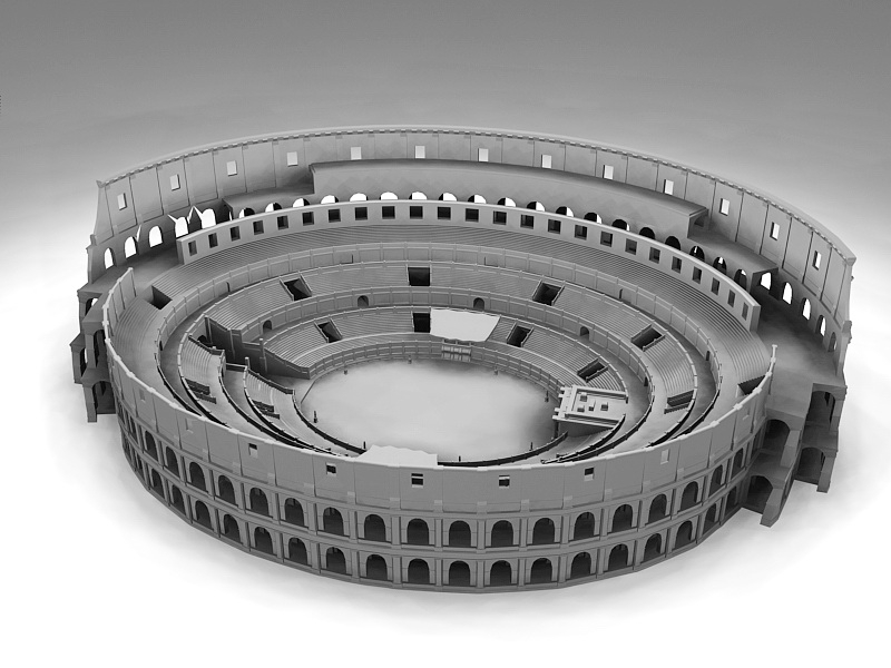Roman Colosseum 3d rendering