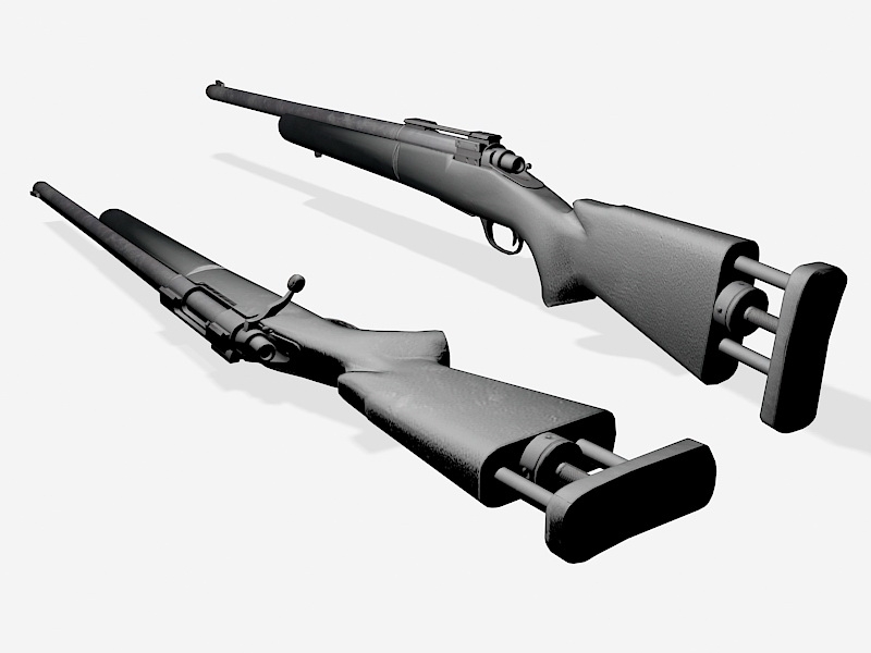 FN M24 Rifle 3d rendering