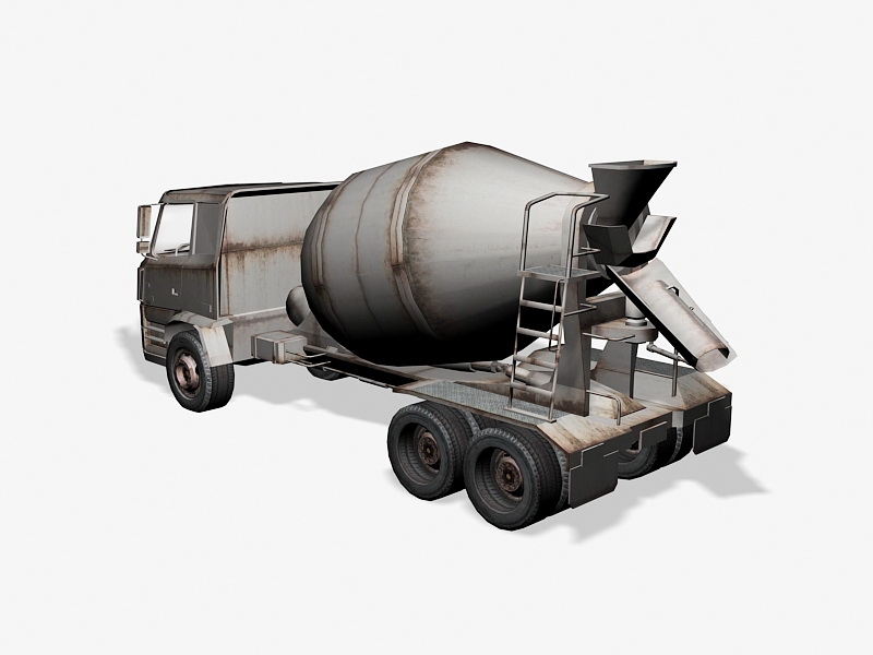Old Concrete Truck 3d rendering