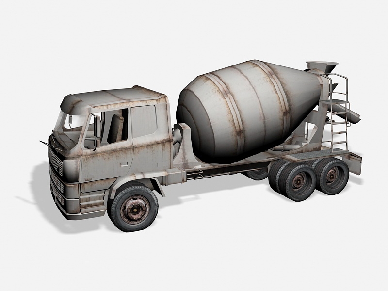 Old Concrete Truck 3d rendering