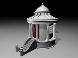Roman Style Gazebo Architecture 3d model preview