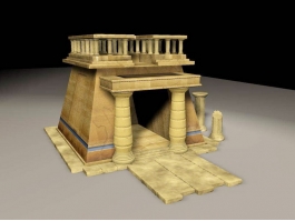 Underground Temple Entrance 3d model preview