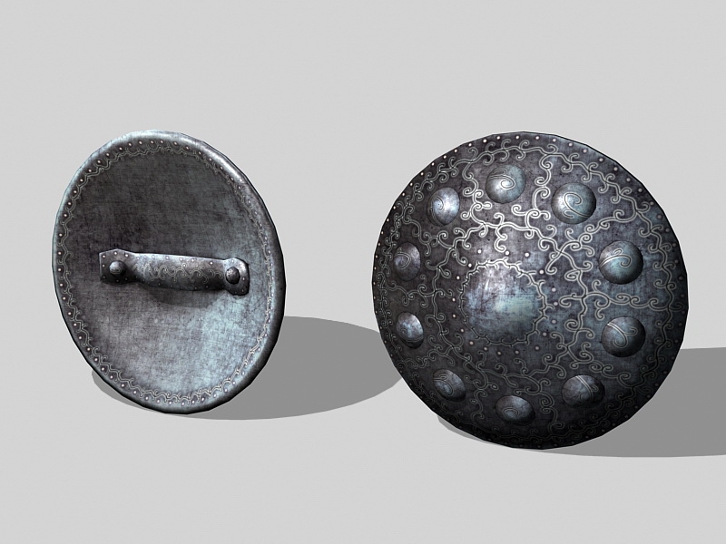 Medieval Buckler Shield 3d rendering