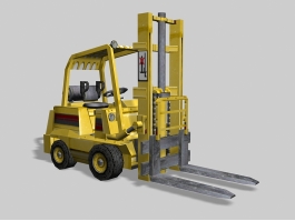 Yellow Color Forklift 3d model preview