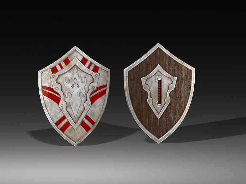 Medieval Times Shields 3d rendering