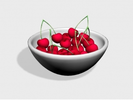 Bowl of Cherries 3d model preview