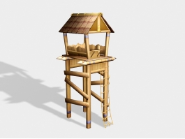 Wooden Watchtower 3d model preview