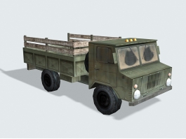 Old Military Truck Low Poly 3d model preview