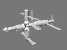 The Mir Space Station 3d model preview
