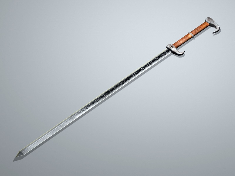 Antique Sword 3d rendering