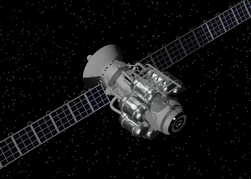 Outer Space Satellite 3d rendering