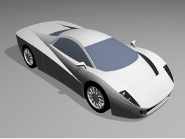 White Sports Car Concept 3d preview