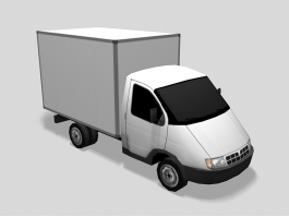 Mini Cargo Truck Lowpoly 3d model preview