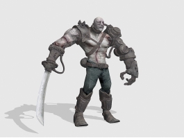 Cyborg Warrior with Sword 3d preview