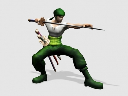 One Piece Character Roronoa Zoro 3d preview