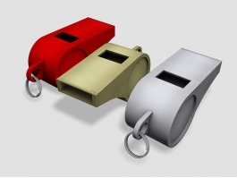 Plastic Whistles 3d model preview