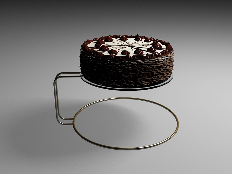 Chocolate Cake 3d rendering