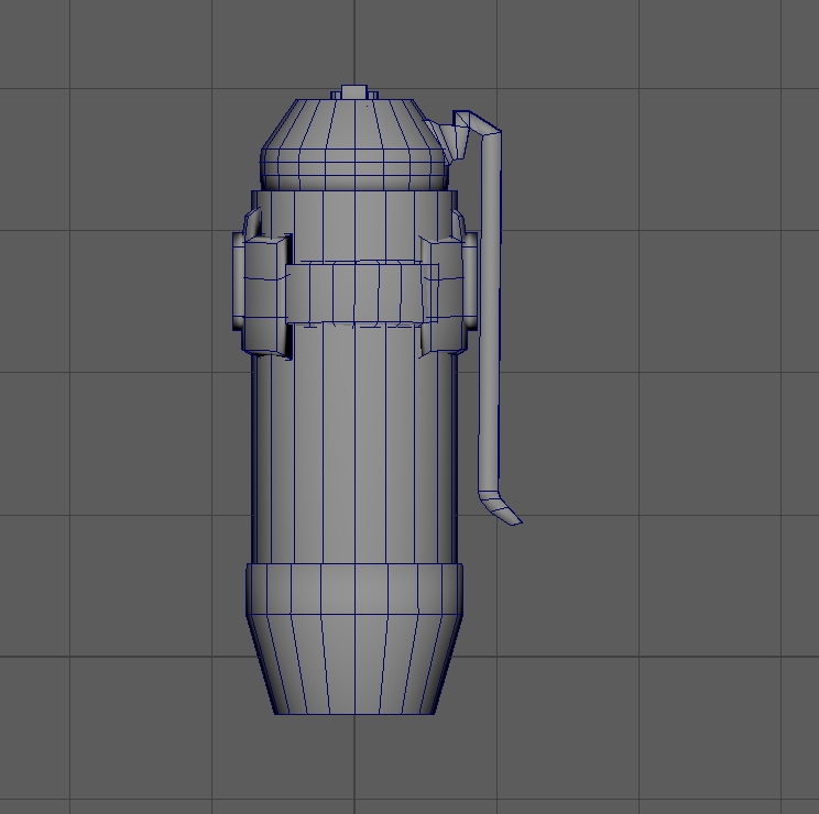 Sci Fi Grenade Lowpoly 3d rendering