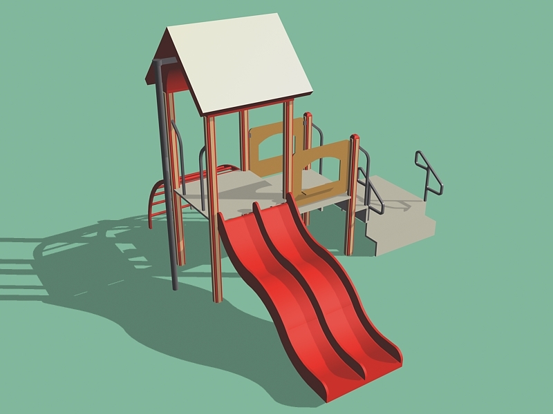 Backyard Play Structure 3d rendering