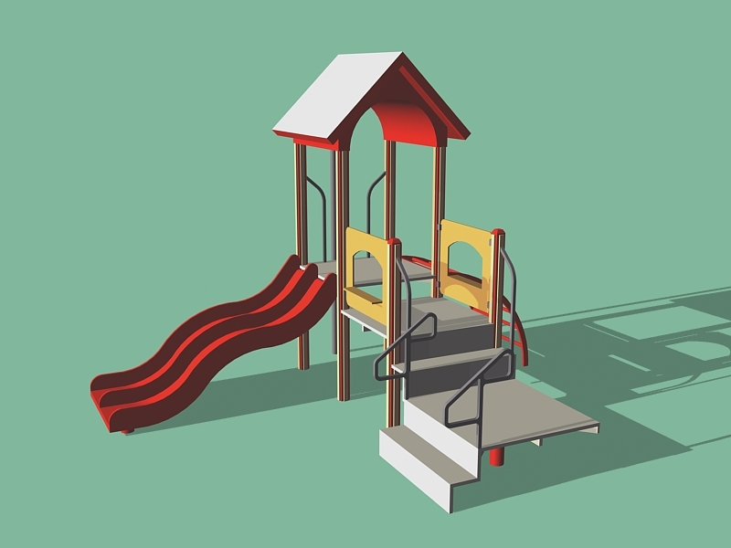 Backyard Play Structure 3d rendering