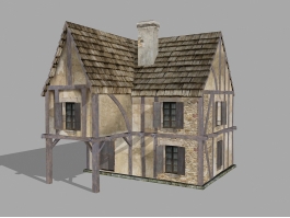 Medieval Village House 3d preview