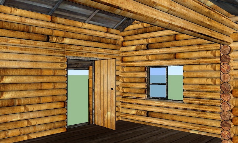 Wooden Farm House 3d rendering