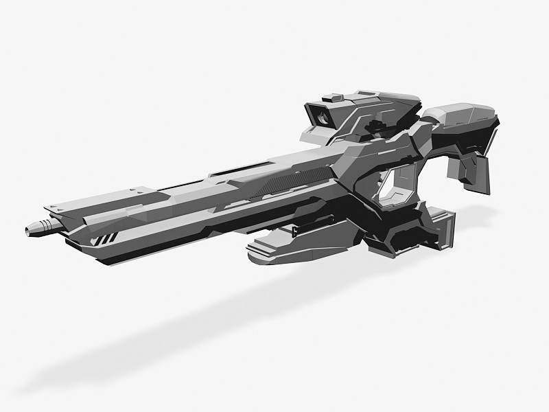 Sci-Fi Laser Rifle 3d rendering