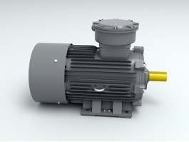 Industrial Electric Motor 3d model preview