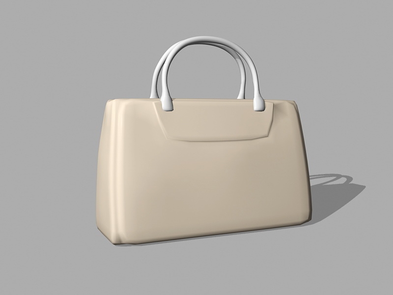 Beige Handbag 3d rendering