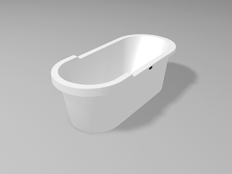 Freestanding Bathtub 3d rendering