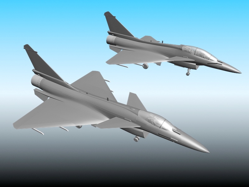 Chinese J-10B Fighter 3d rendering