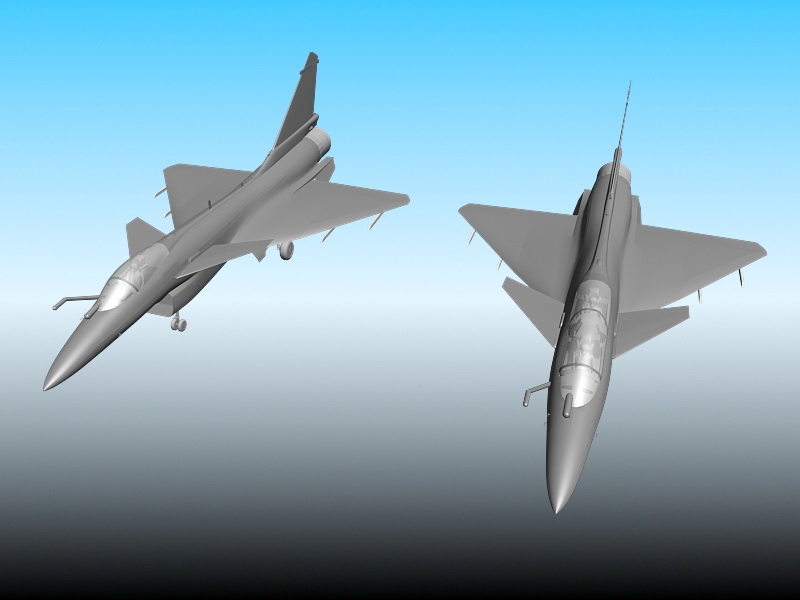 Chinese J-10B Fighter 3d rendering