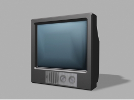 Vintage TV Low Poly 3d model preview