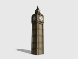 London Big Ben Elizabeth Tower 3d model preview