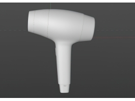 White Hair Dryer 3d preview
