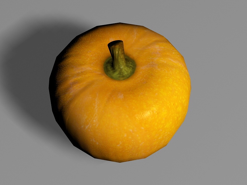 Pumpkin Low Poly 3d rendering