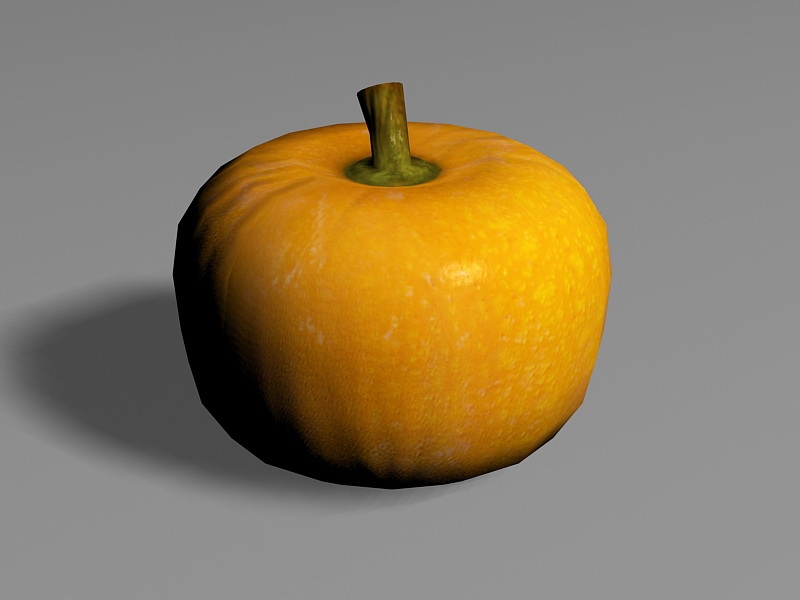 Pumpkin Low Poly 3d rendering