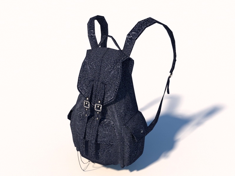 Small Fashion Backpack 3d rendering