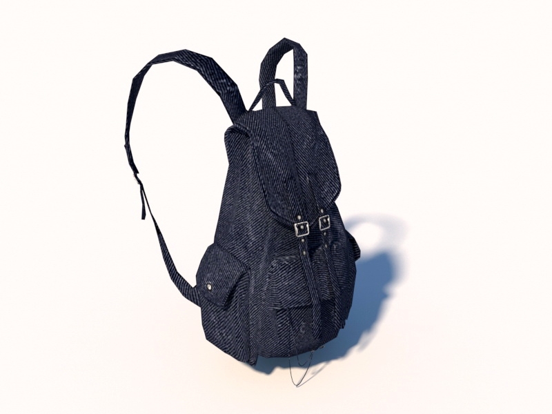 Small Fashion Backpack 3d rendering