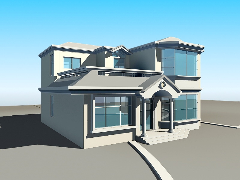 Modern Country Villa 3d rendering
