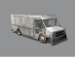 Abandoned Box Container Van 3d preview