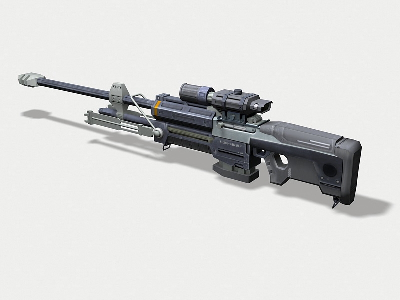 Sci-Fi Battle Rifle 3d rendering