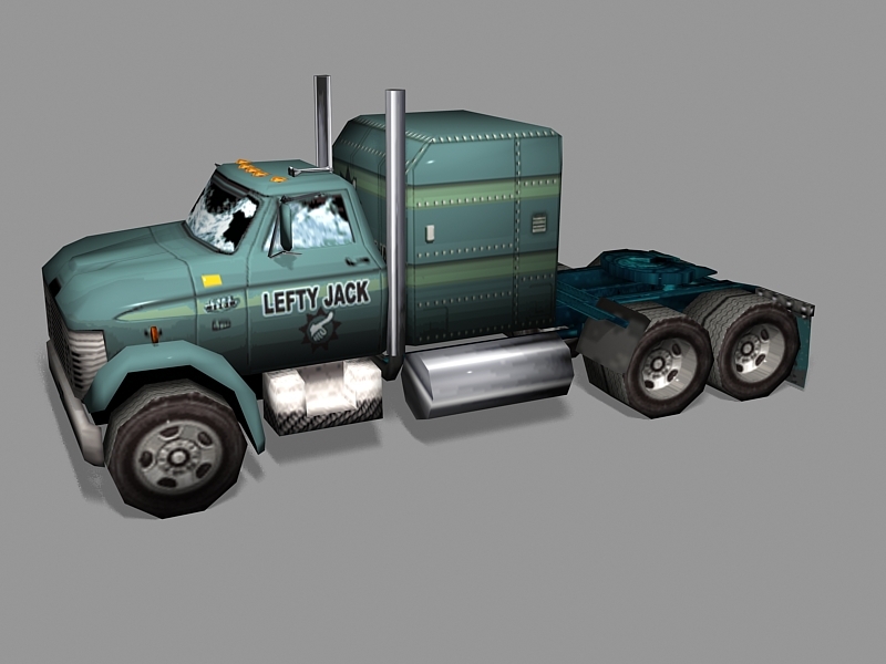 Lefty Jack Truck 3d rendering