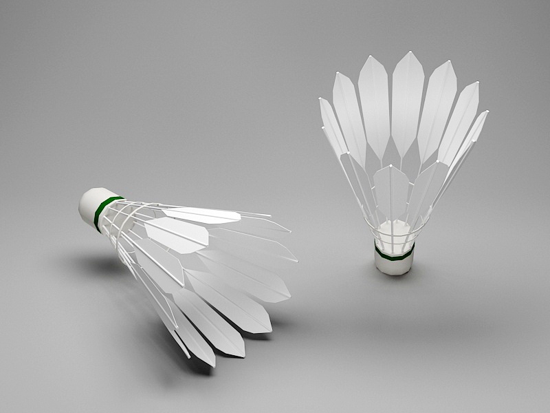Badminton Birdie 3d rendering